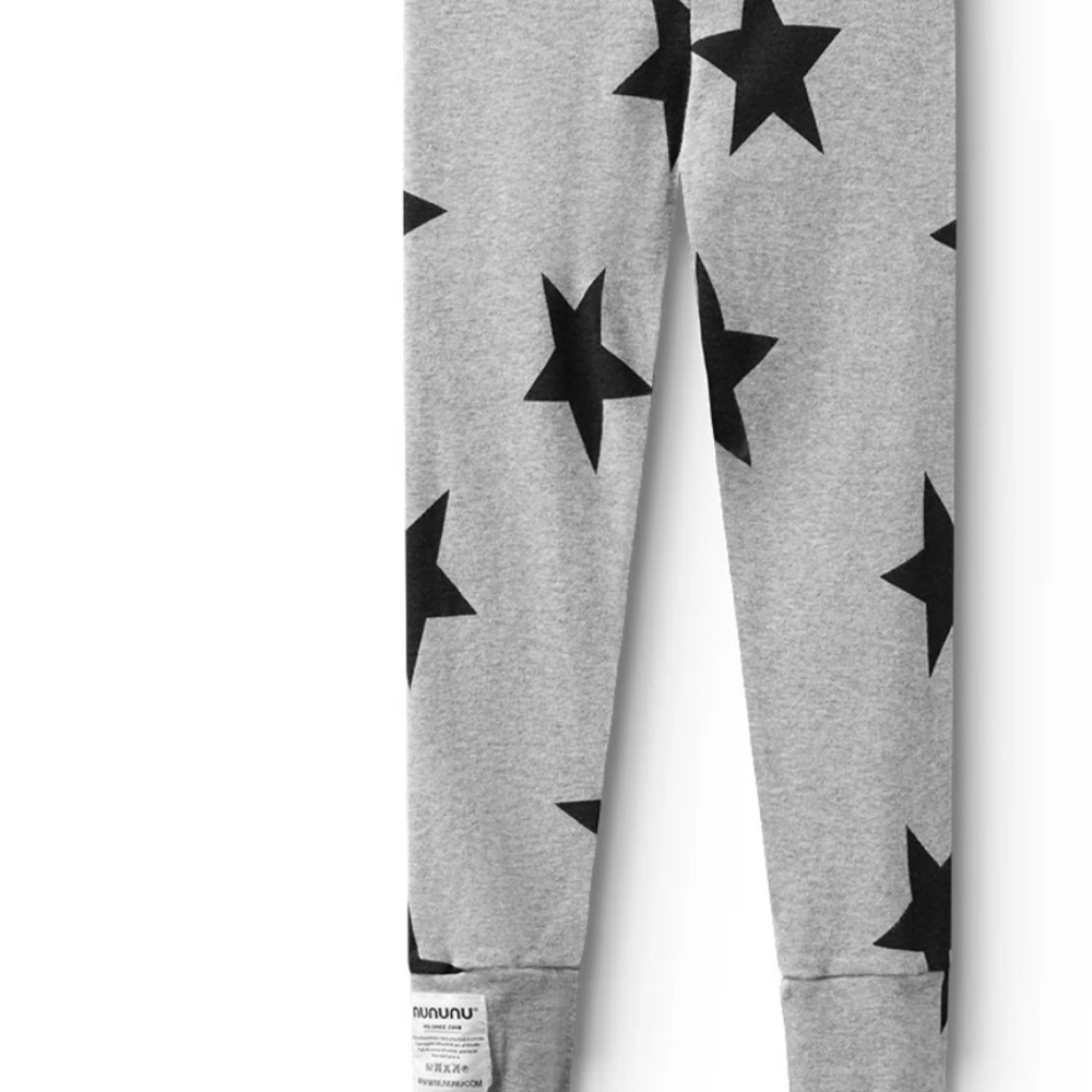 Nununu Gray Star Print Leggings